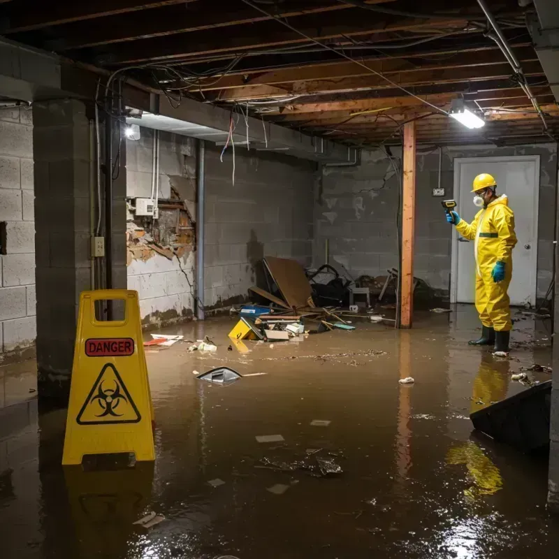 Flooded Basement Electrical Hazard in Lacon, IL Property